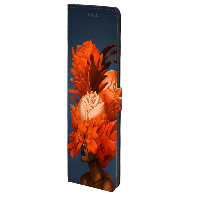 Чохол-книжка Stanford Side Magnet для OnePlus Turbo 6 Exquisite Orange Flowers