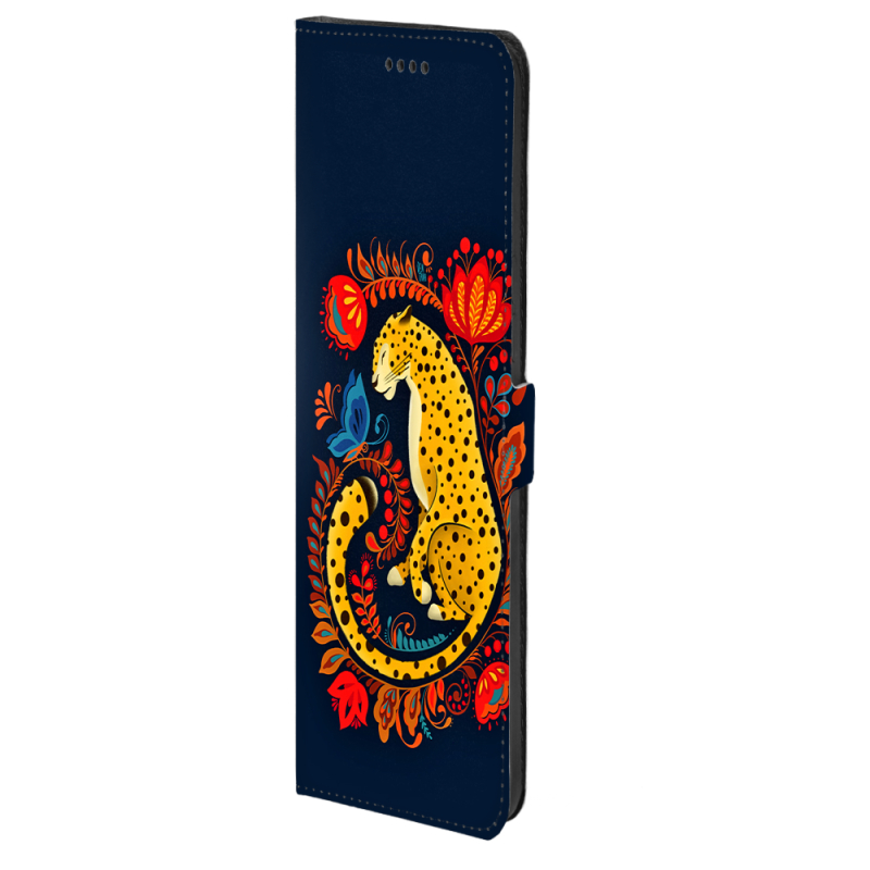 Чохол-книжка Stanford Side Magnet для OnePlus Turbo 6 Petrykivka Leopard