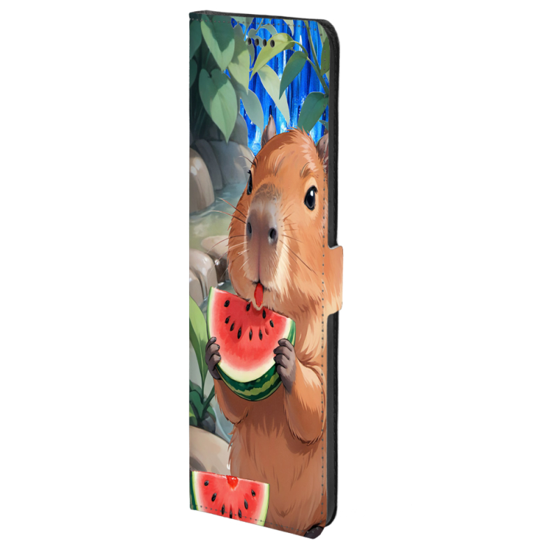Чохол-книжка Stanford Side Magnet для OnePlus Turbo 6 Капібара з кавуном