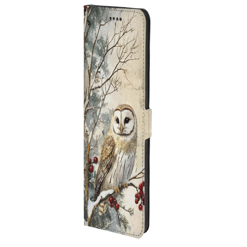Чохол-книжка Stanford Side Magnet для OnePlus Turbo 6 Christmas Owl