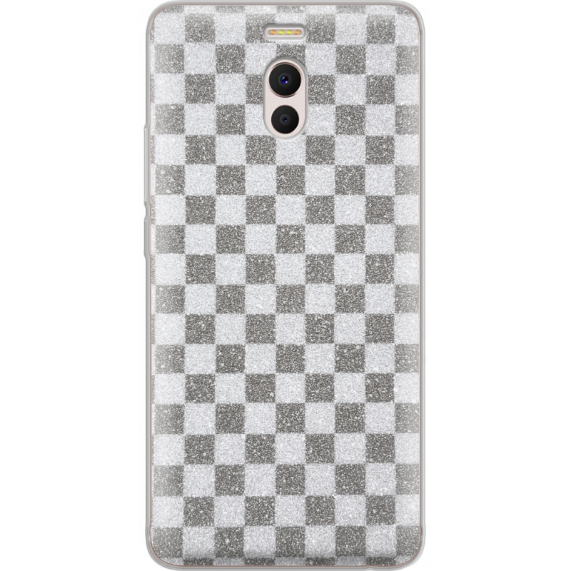 Чехол с блёстками Meizu M6 Note Шахматы