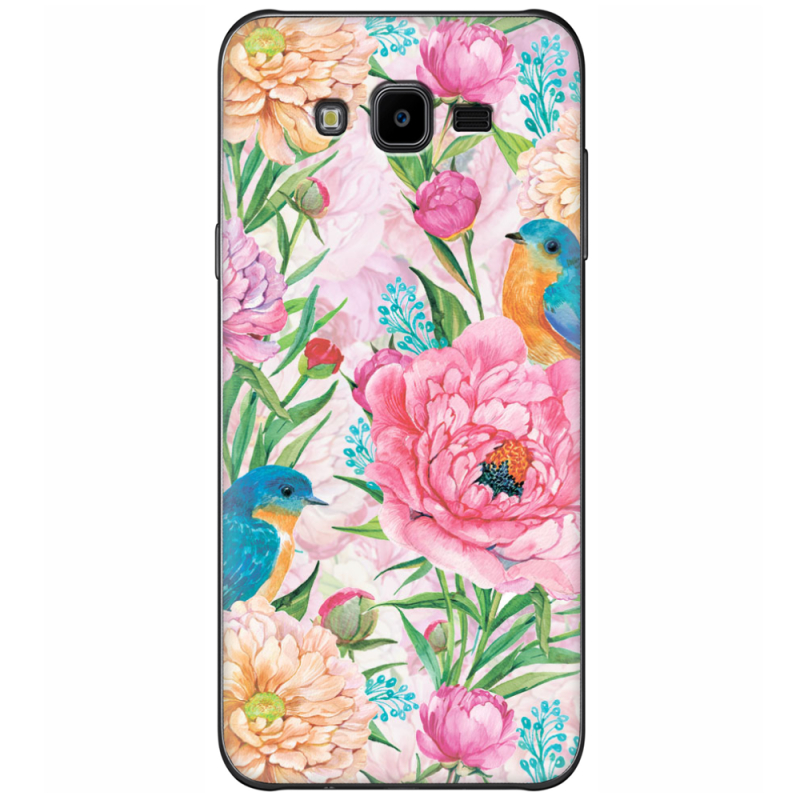Чехол Uprint Samsung J700H Galaxy J7 Birds in Flowers