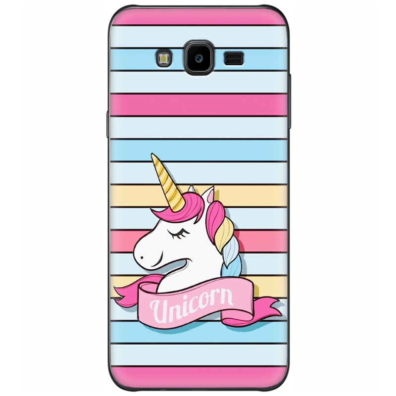 Чехол Uprint Samsung J700H Galaxy J7 Unicorn