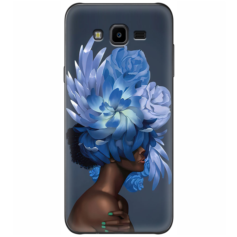 Чехол Uprint Samsung J700H Galaxy J7 Exquisite Blue Flowers
