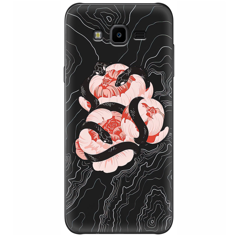 Чехол Uprint Samsung J700H Galaxy J7 Snake Rose