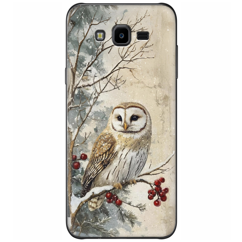 Чехол Uprint Samsung J700H Galaxy J7 Christmas Owl