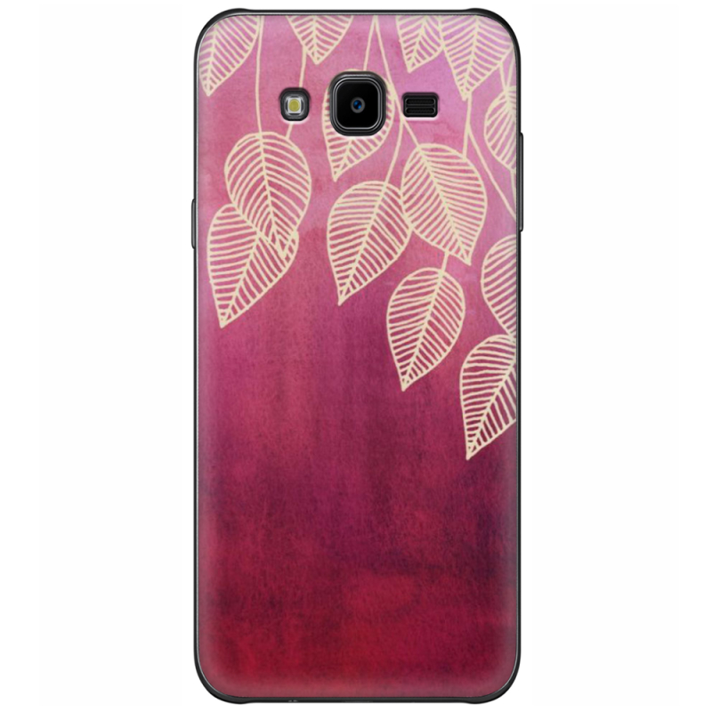 Чехол Uprint Samsung J700H Galaxy J7 Gold Leaves