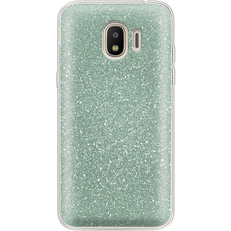 Чехол с блёстками Samsung J250 Galaxy J2 (2018) Зеленый