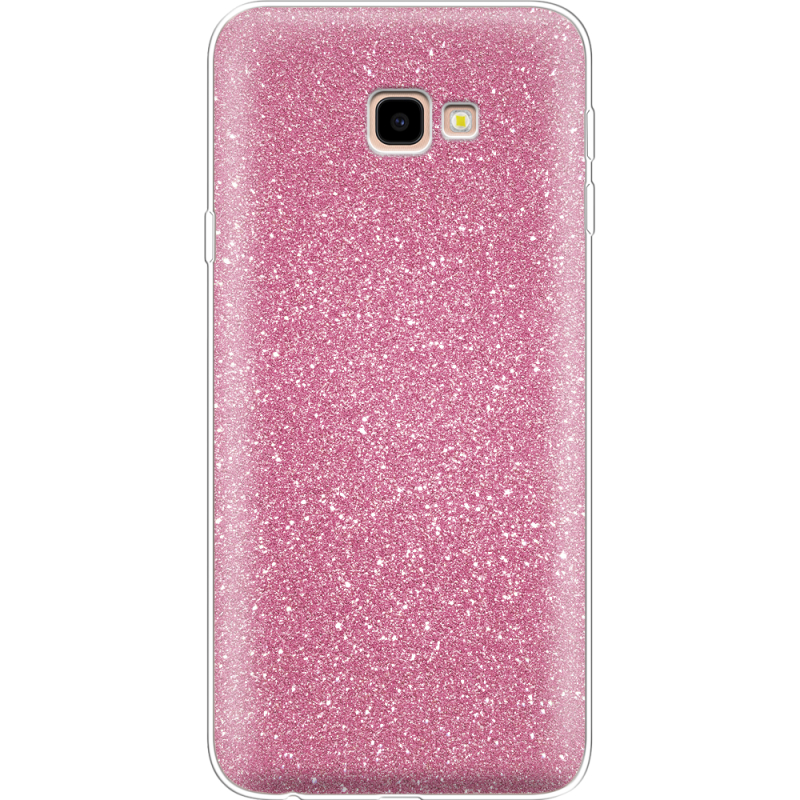 Чехол с блёстками Samsung J415 Galaxy J4 Plus 2018 Розовый