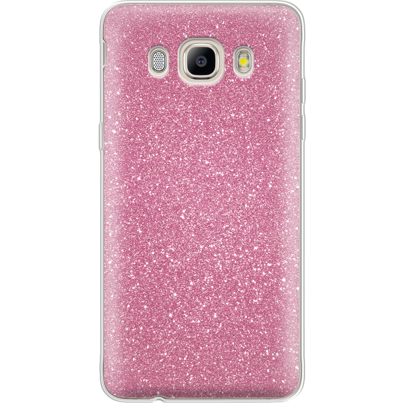 Чехол с блёстками Samsung J510 Galaxy J5 2016 Розовый