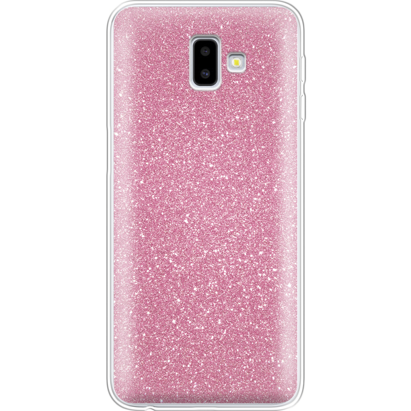 Чехол с блёстками Samsung J610 Galaxy J6 Plus 2018 Розовый