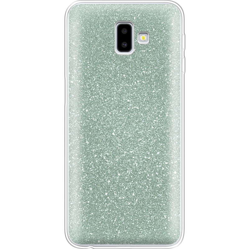 Чехол с блёстками Samsung J610 Galaxy J6 Plus 2018 Зеленый
