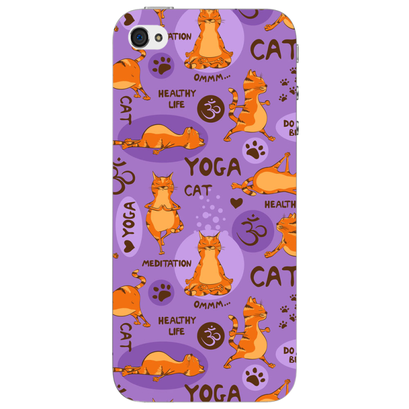 Чехол Uprint Apple iPhone 4 Yoga Cat