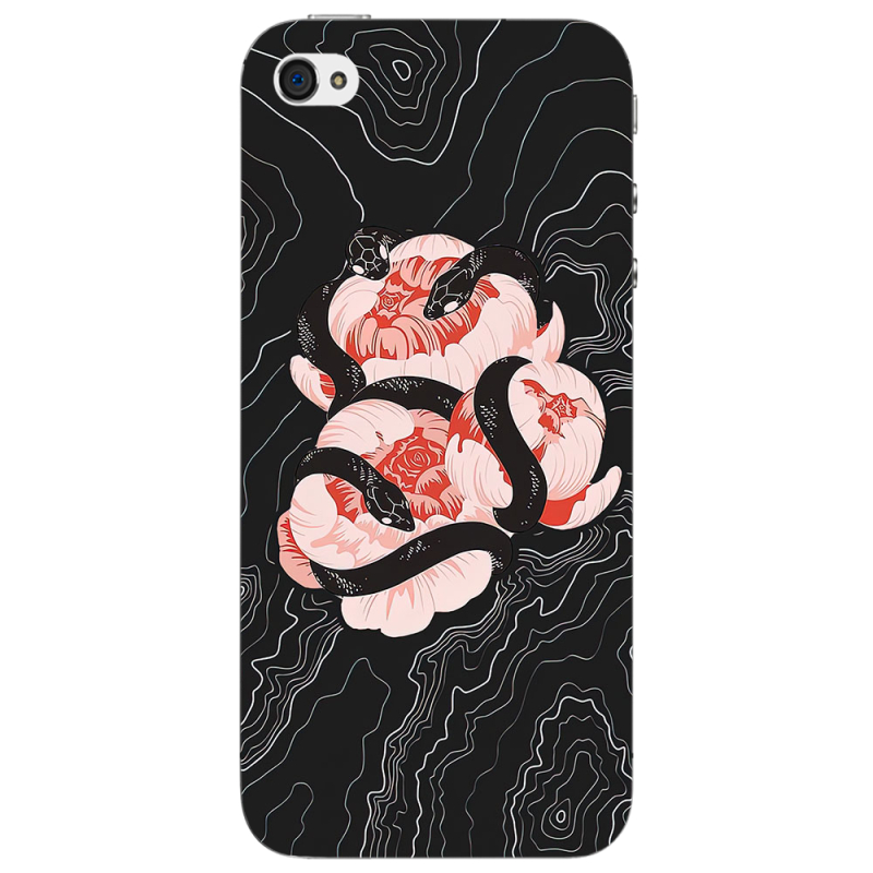 Чехол Uprint Apple iPhone 4 Snake Rose