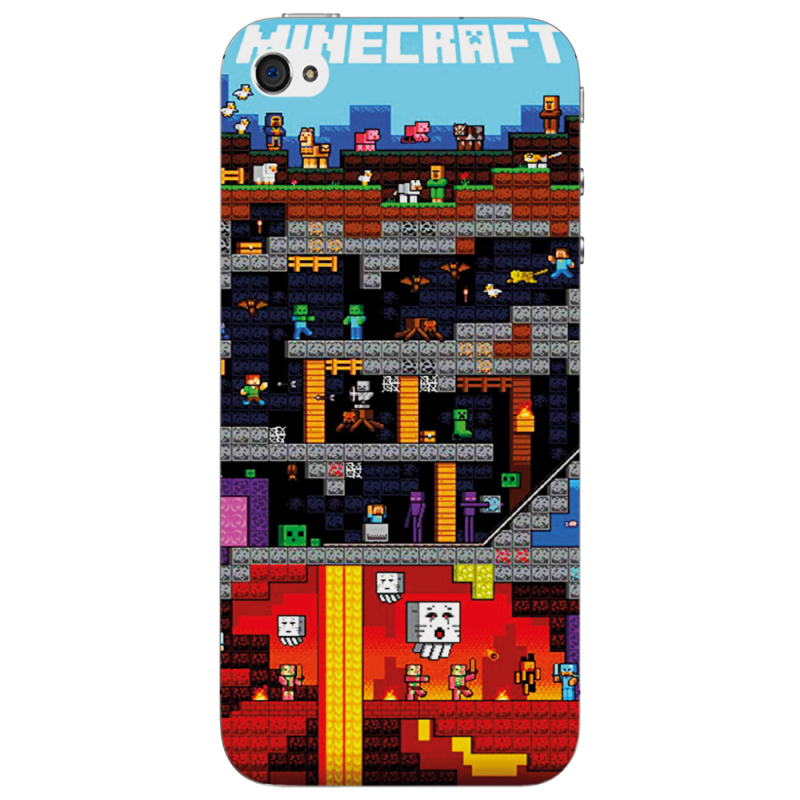 Чехол Uprint Apple iPhone 4 Minecraft Lode Runner