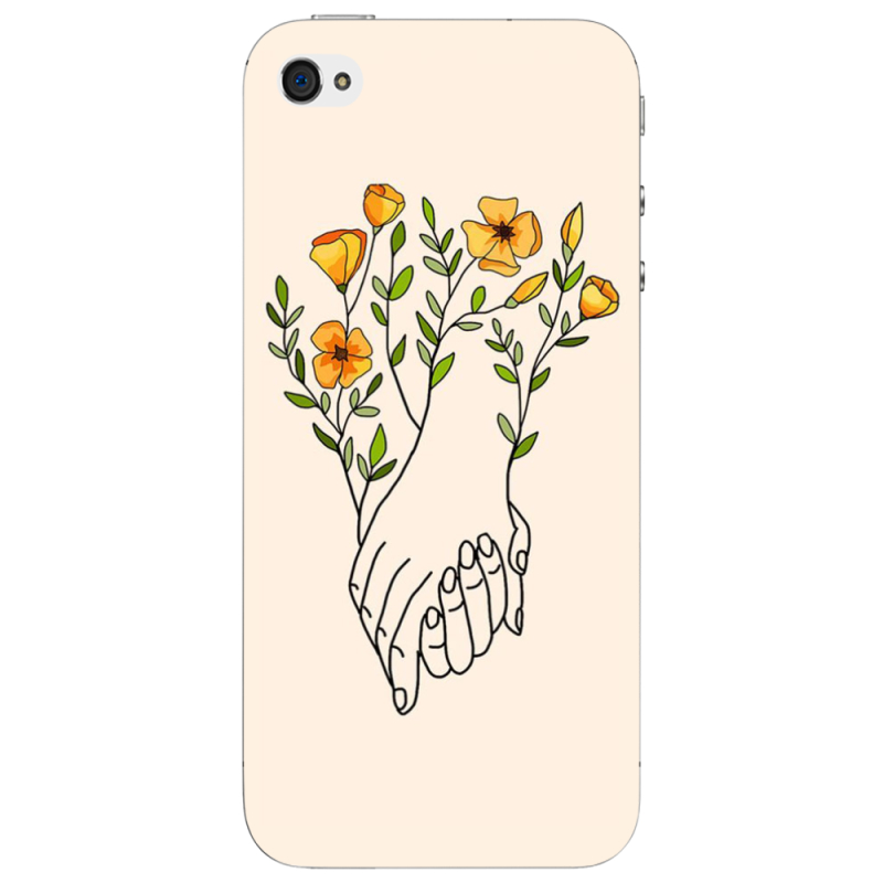 Чехол Uprint Apple iPhone 4 Flower Hands