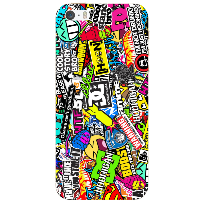 Чехол Uprint Apple iPhone 5 Multicolored Inscriptions