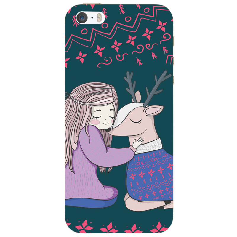 Чехол Uprint Apple iPhone 5 Girl and deer
