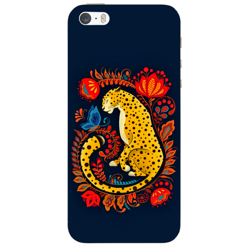 Чехол Uprint Apple iPhone 5 Petrykivka Leopard