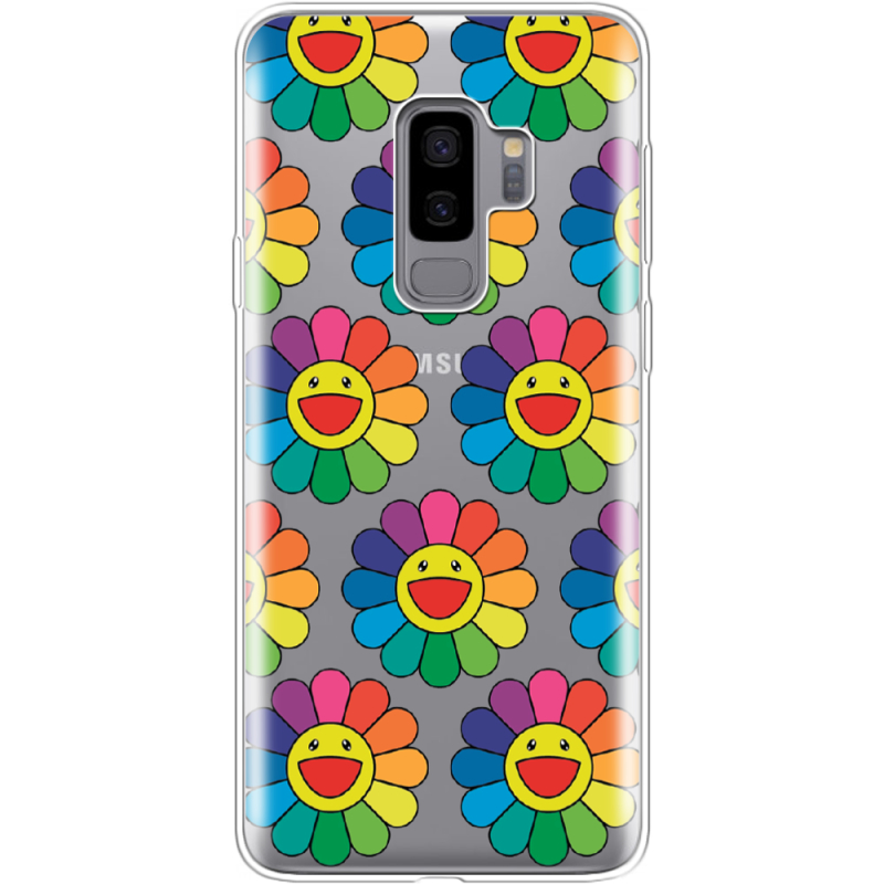 Прозрачный чехол Uprint Samsung G965 Galaxy S9 Plus Hippie Flowers