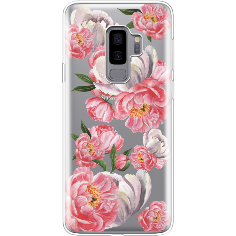 Прозрачный чехол Uprint Samsung G965 Galaxy S9 Plus Peony Watercolor Style