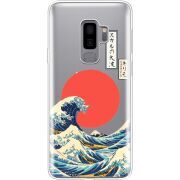 Прозрачный чехол Uprint Samsung G965 Galaxy S9 Plus Большая волна в Канагаве
