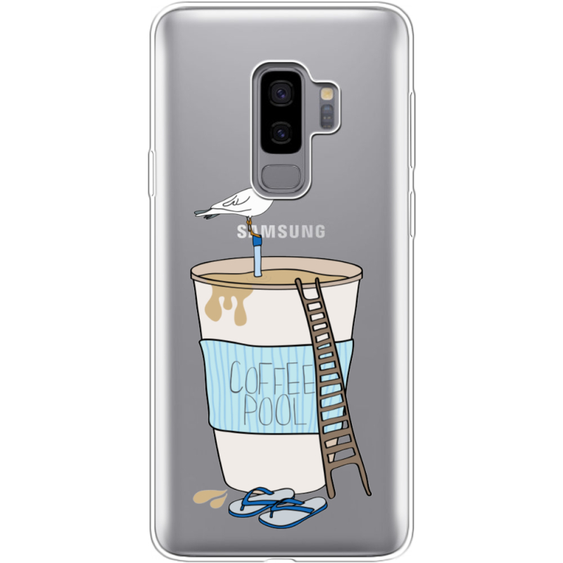 Прозрачный чехол Uprint Samsung G965 Galaxy S9 Plus Segull in Cofee Pool
