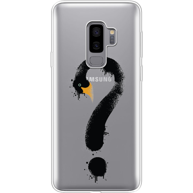 Прозрачный чехол Uprint Samsung G965 Galaxy S9 Plus Swan question