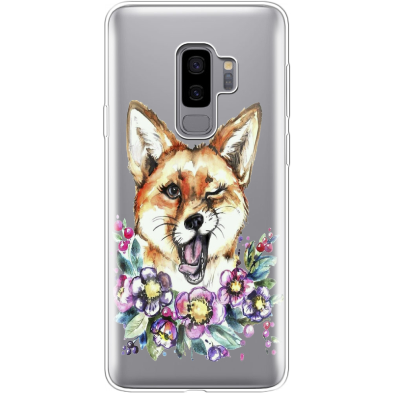 Прозрачный чехол Uprint Samsung G965 Galaxy S9 Plus Winking Fox