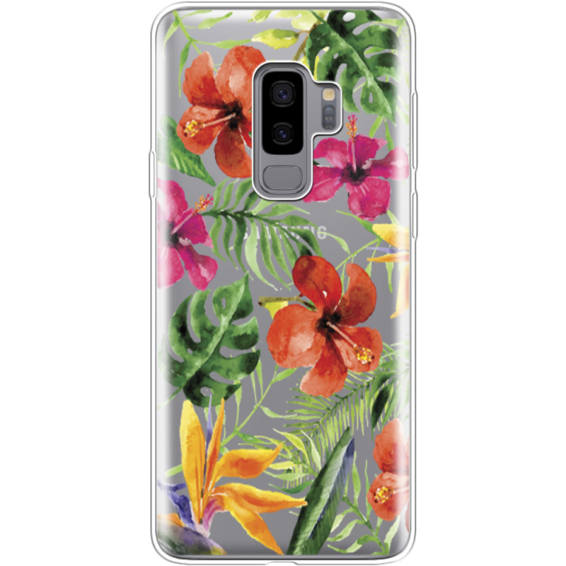 Прозрачный чехол Uprint Samsung G965 Galaxy S9 Plus Tropical Flowers