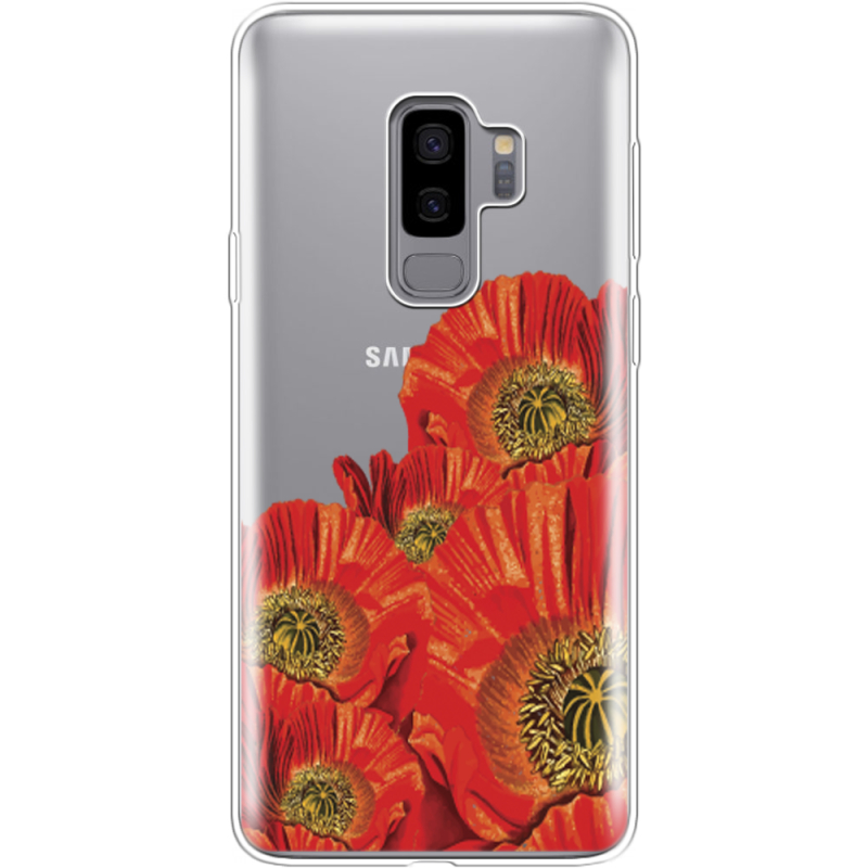 Прозрачный чехол Uprint Samsung G965 Galaxy S9 Plus Red Poppies