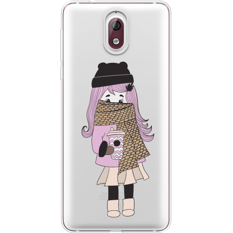 Прозрачный чехол Uprint Nokia 3.1 Winter Morning Girl