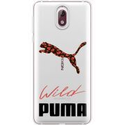 Прозрачный чехол Uprint Nokia 3.1 Wild Cat