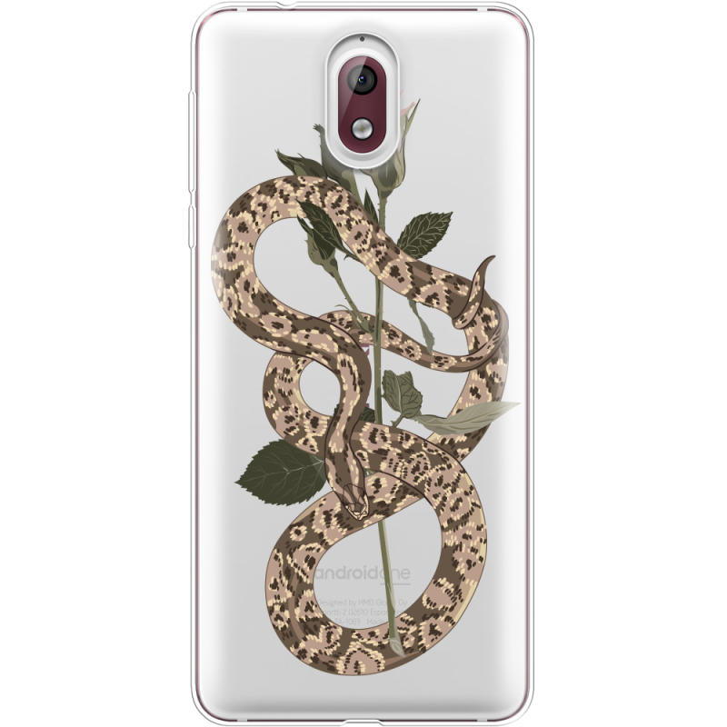 Прозрачный чехол Uprint Nokia 3.1 Glamor Snake