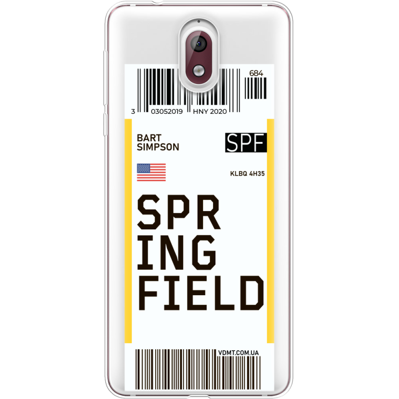 Прозрачный чехол Uprint Nokia 3.1 Ticket Springfield