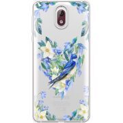 Прозрачный чехол Uprint Nokia 3.1 Spring Bird