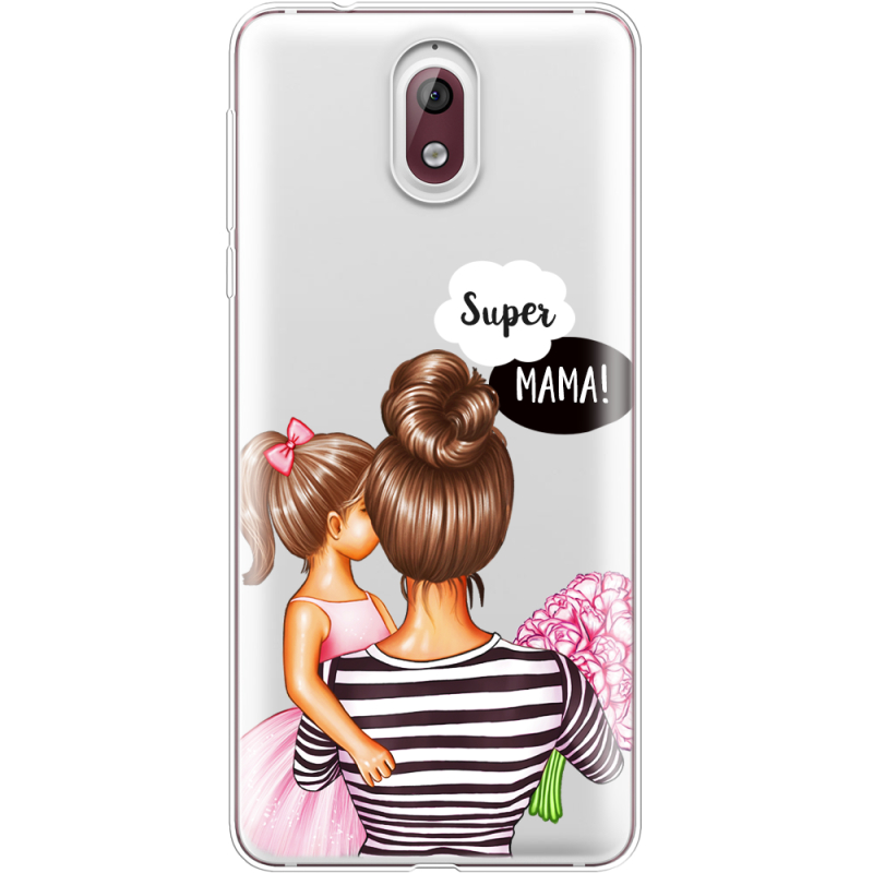 Прозрачный чехол Uprint Nokia 3.1 Super Mama and Daughter