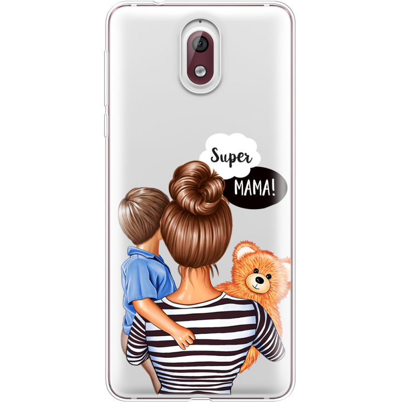 Прозрачный чехол Uprint Nokia 3.1 Super Mama and Son