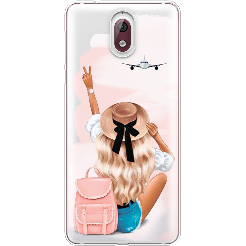 Прозрачный чехол Uprint Nokia 3.1 Travel Girl