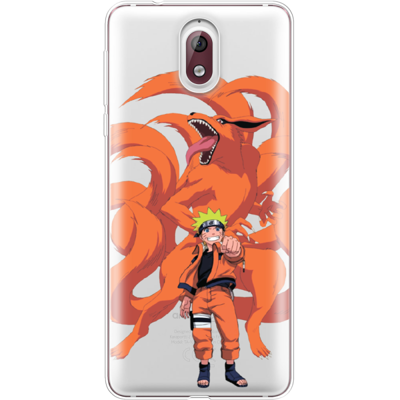 Прозрачный чехол Uprint Nokia 3.1 Naruto and Kurama