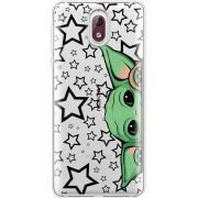 Прозрачный чехол Uprint Nokia 3.1 Baby Yoda