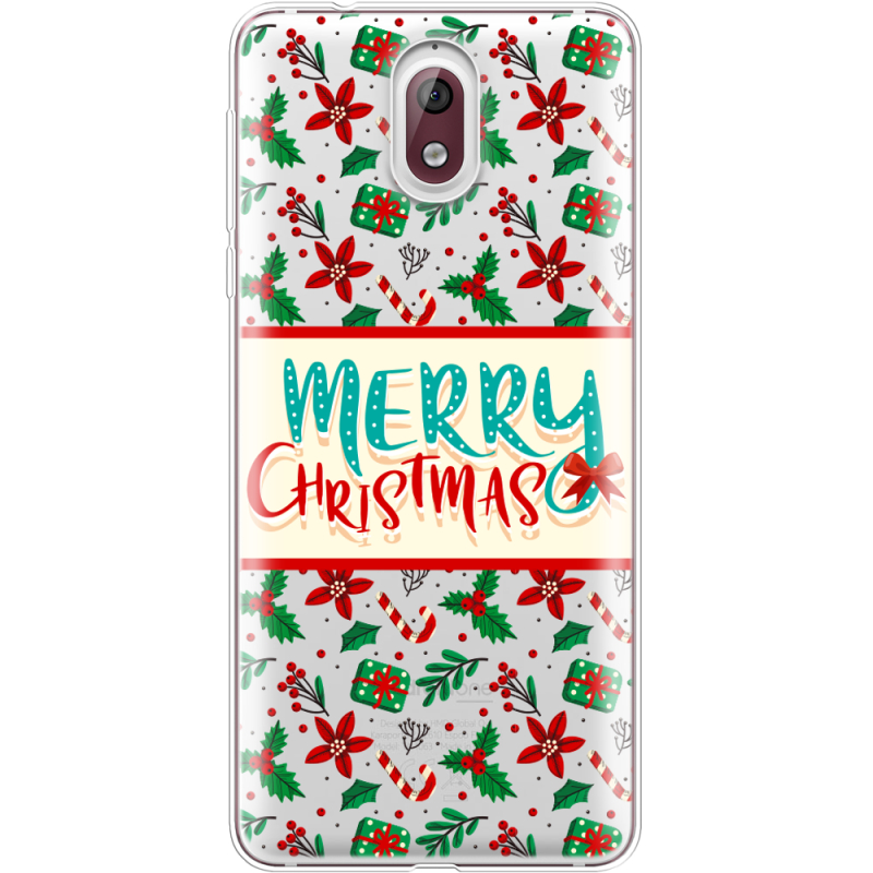 Прозрачный чехол Uprint Nokia 3.1 Vintage Christmas Pattern