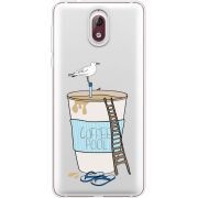 Прозрачный чехол Uprint Nokia 3.1 Segull in Cofee Pool