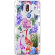 Прозрачный чехол Uprint Nokia 3.1 Flamingo