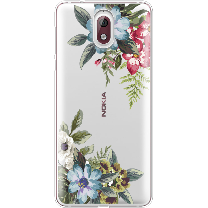 Прозрачный чехол Uprint Nokia 3.1 Floral