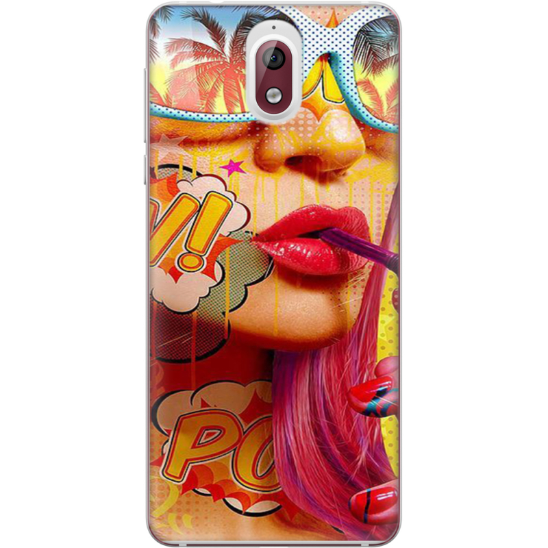 Чехол Uprint Nokia 3.1 Yellow Girl Pop Art