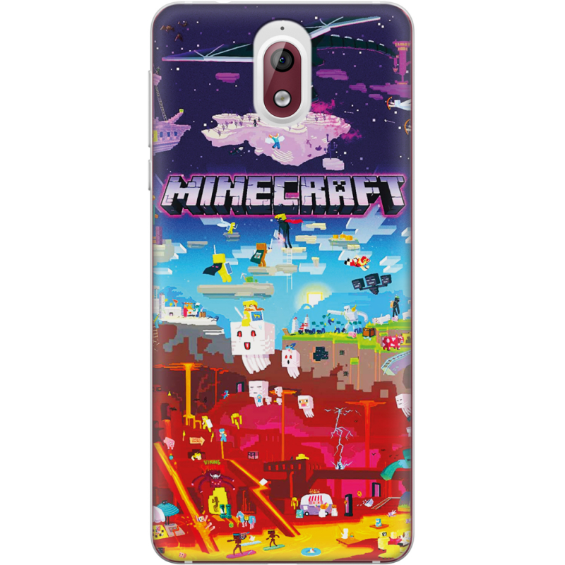 Чехол Uprint Nokia 3.1 Minecraft World Beyond