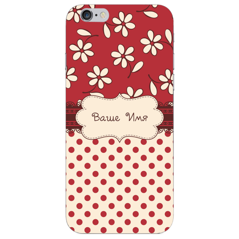 Чехол Uprint Apple iPhone 6 Именной Polka Dots