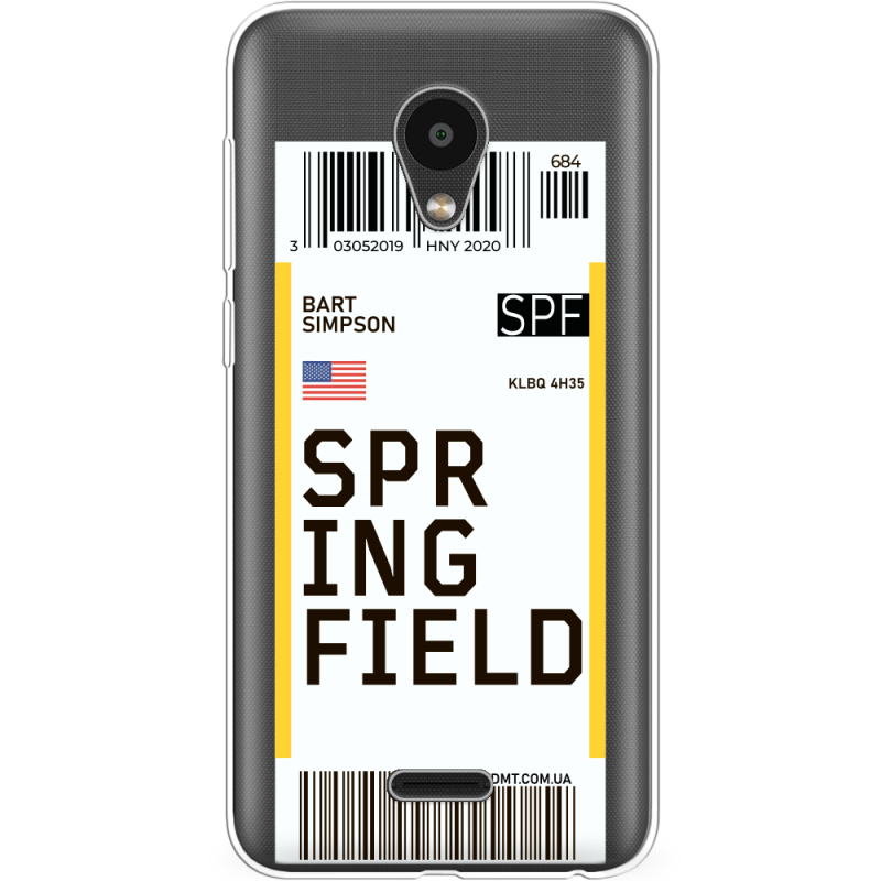 Прозрачный чехол Uprint Meizu C9 Ticket Springfield