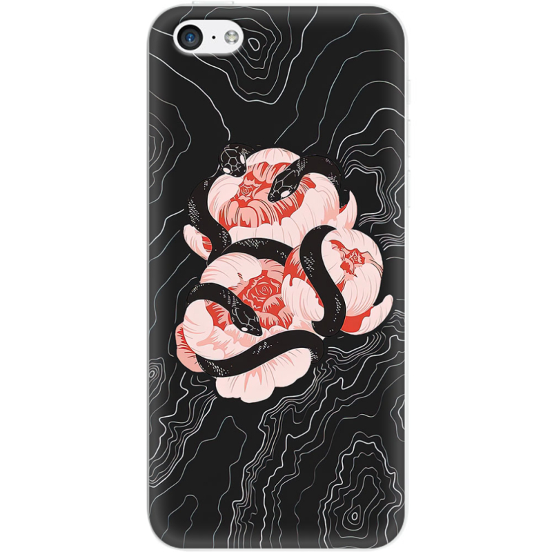 Чехол Uprint Apple iPhone 5C Snake Rose